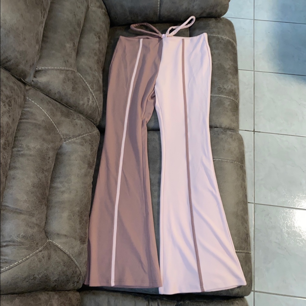 Shein L Flare Pants With Tie Waist